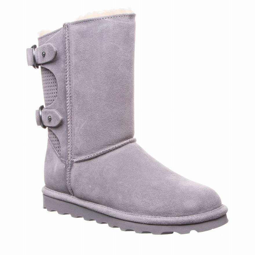 Bearpaw Clara Snow Boots UK - Women's Boots Grey ||OKIACN-285||